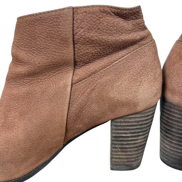 Cole Haan Grand.OS Brown High Heel Chunky Ankle Boots Booties Shoes Leather 8 B - Picture 4 of 16